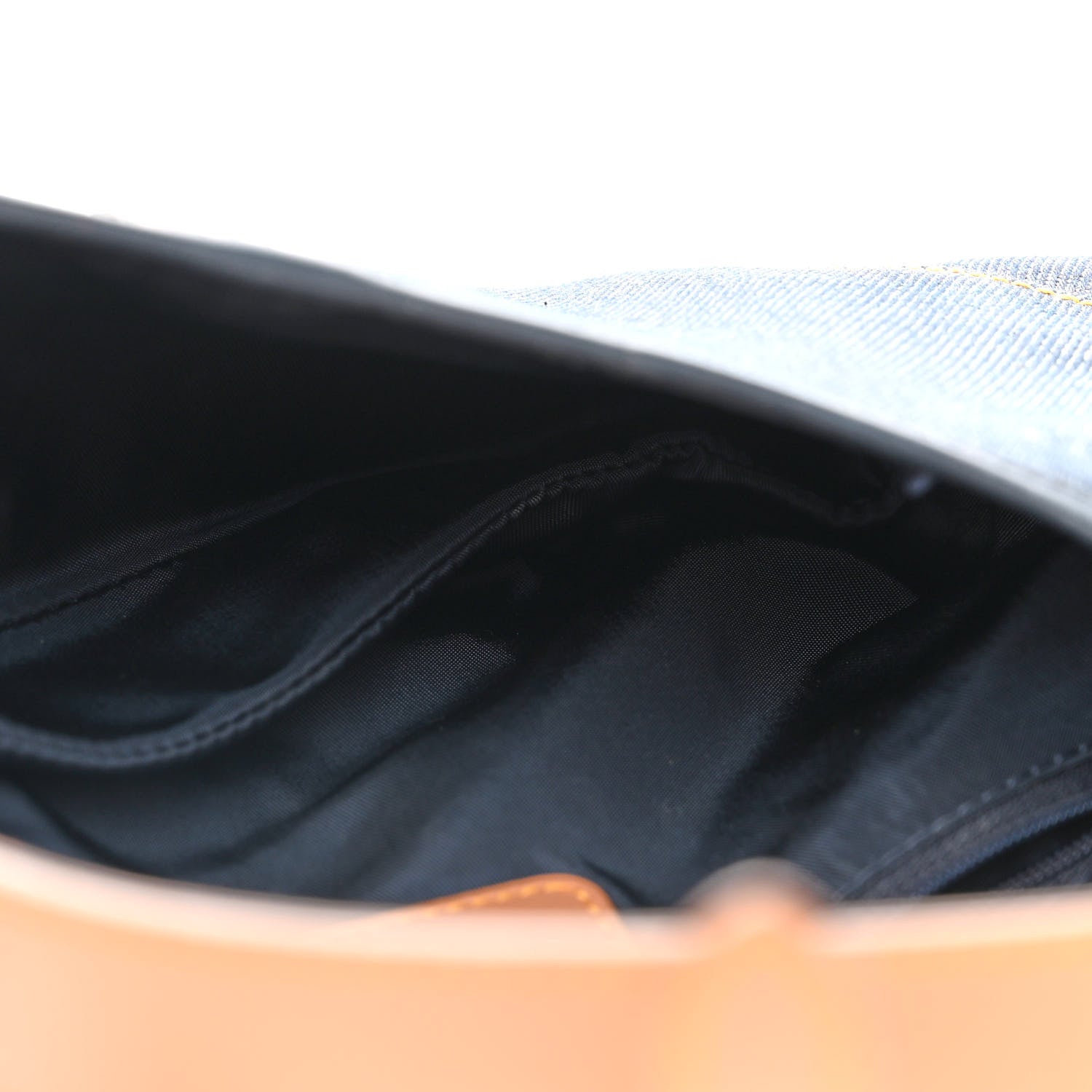 Christian Dior Denim Calfskin Saddle Bag Blue 5 of 10
