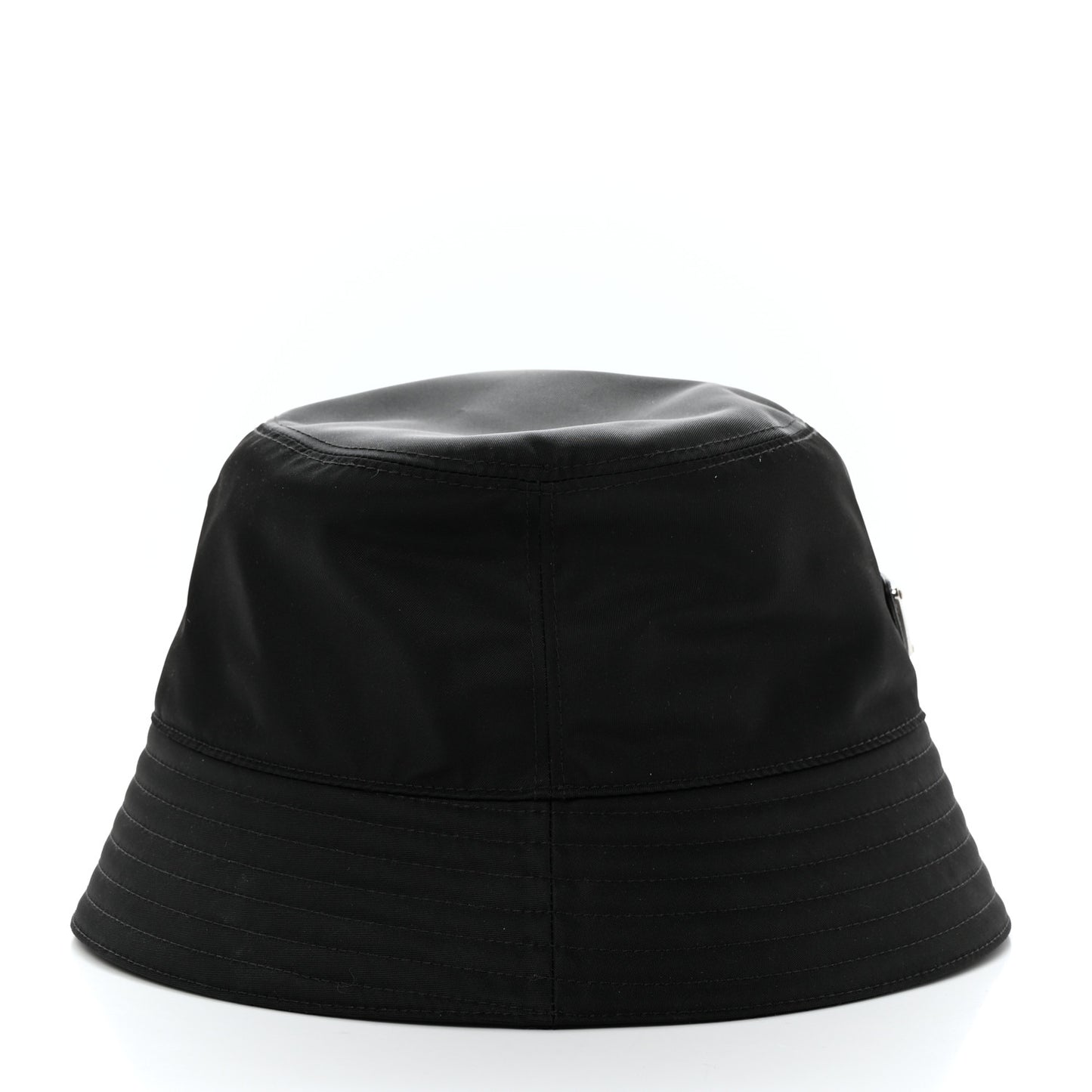 Re-Nylon Metal Triangle Logo Womens Bucket Hat M Black