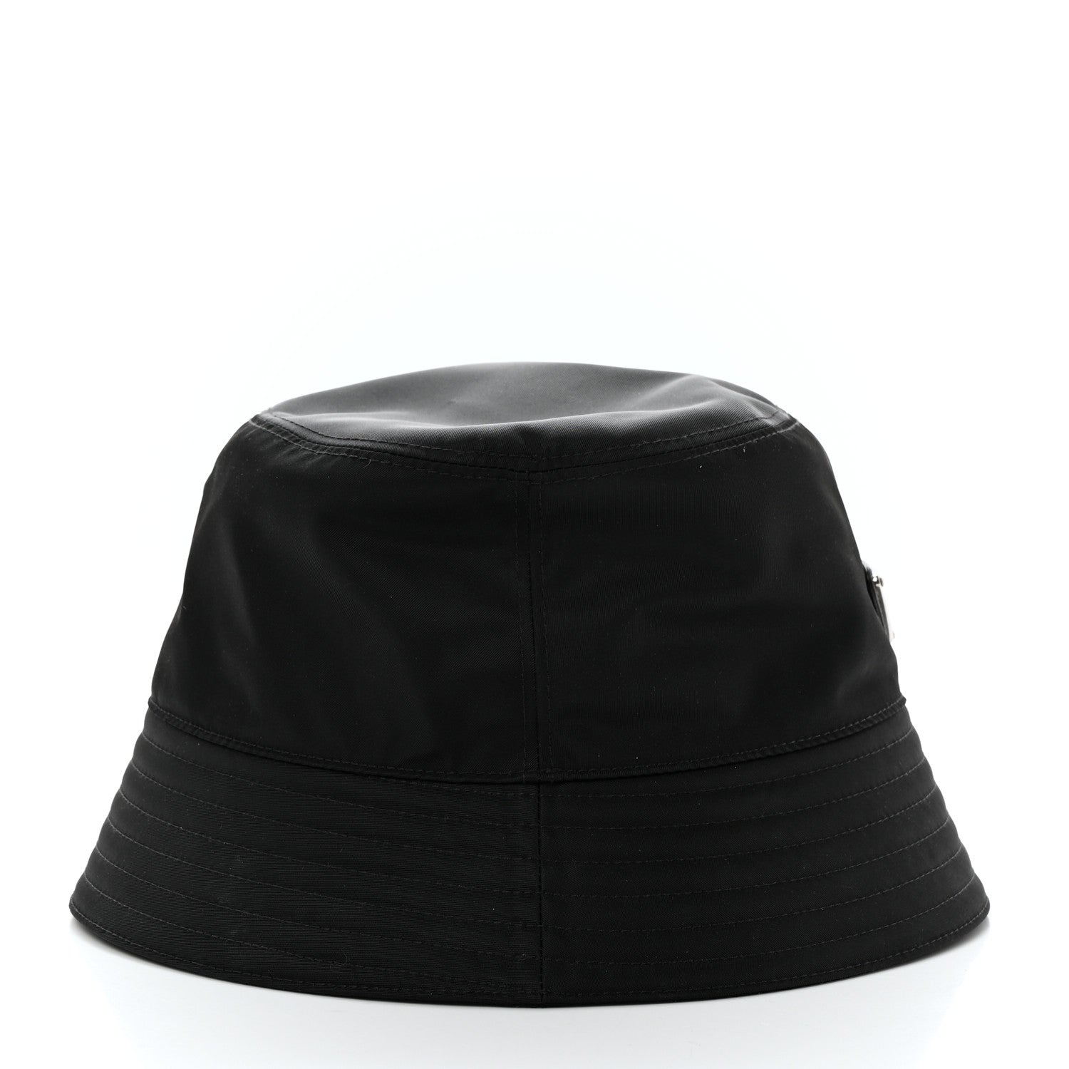 Prada Re-Nylon Metal Triangle Logo Womens Bucket Hat M Black 5 of 8
