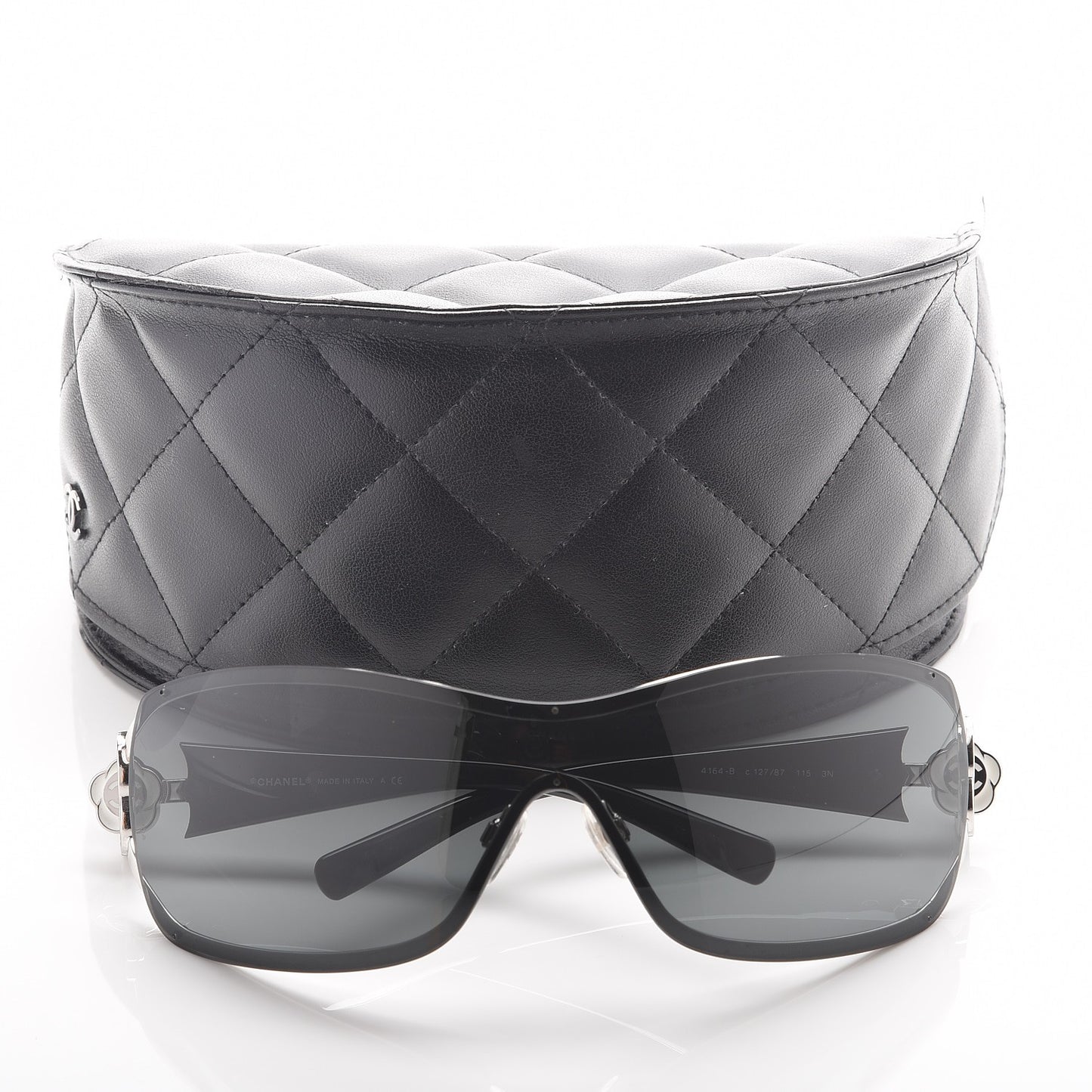 Swarovski Crystal Camellia CC Sunglasses 4164-B Black