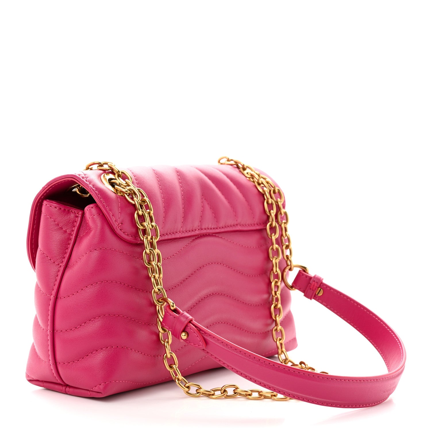 Louis Vuitton Calfskin LV New Wave Chain Bag Rose Freesia 3 of 9