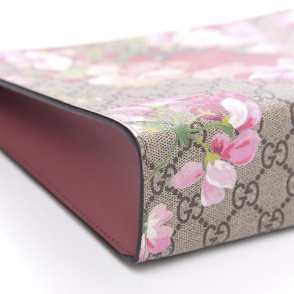 Gucci GG Supreme Monogram Blooms Large Cosmetic Case Beige Multicolor Dry Rose 8 of 10