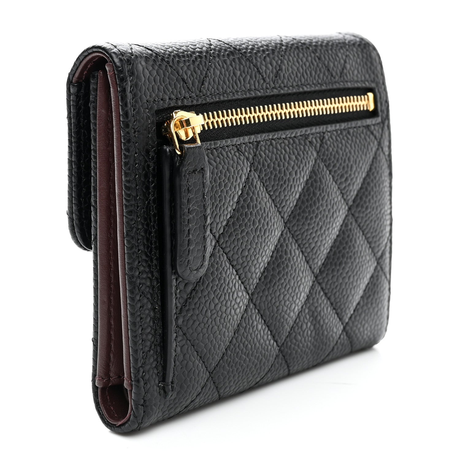 Chanel Caviar Quilted Compact Flap Wallet Black 3 of 11