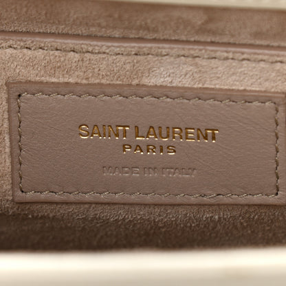 Saint Laurent Smooth Calfskin Medium Monogram Sunset Satchel Blanc Vintage 5 of 10