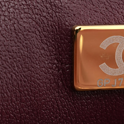 Chanel Lambskin Quilted Medium Double Flap Burgundy 7 of 13