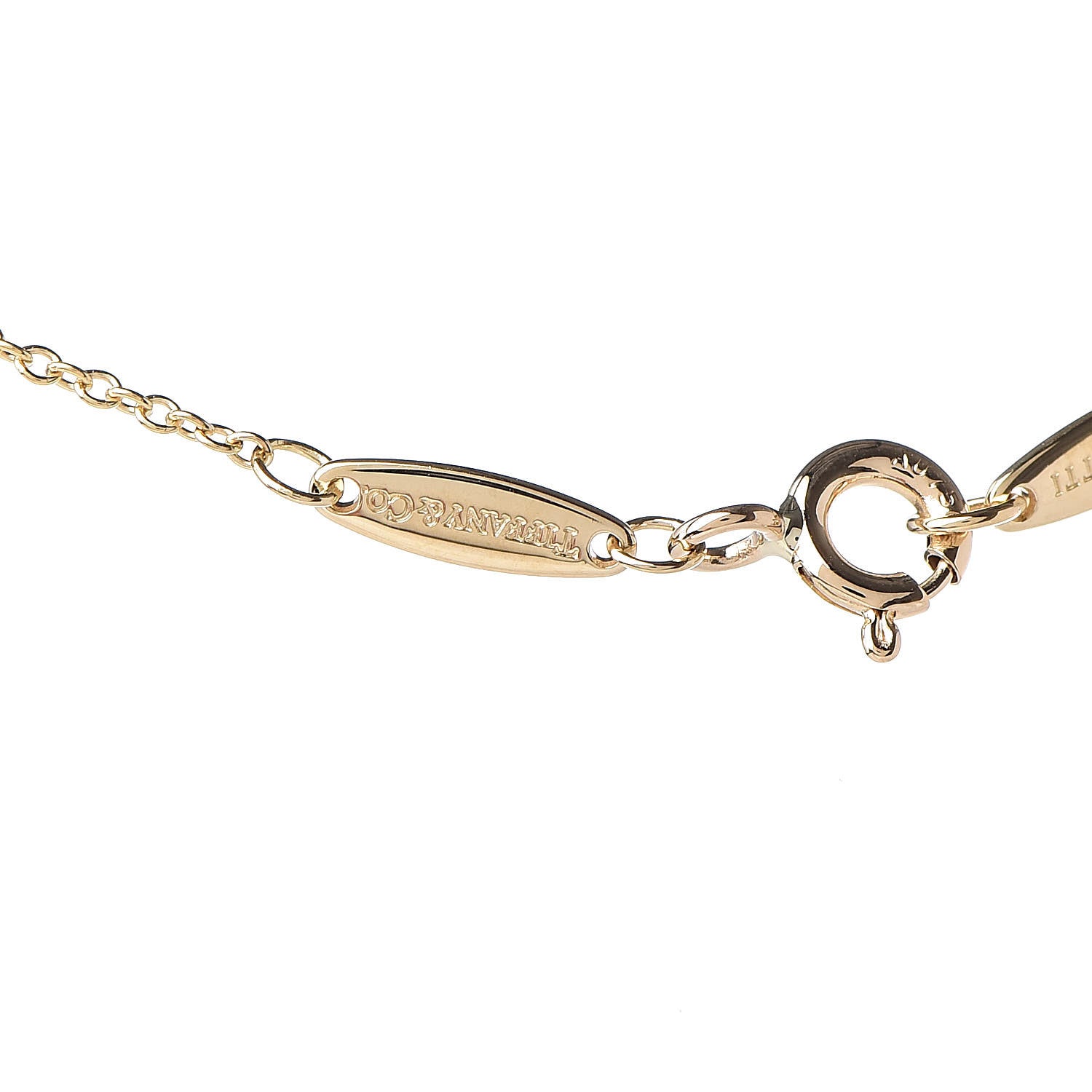 Tiffany 18K Yellow Gold Diamond .20ct Elsa Peretti Diamonds by the Yard Pendant Necklace 8 of 9