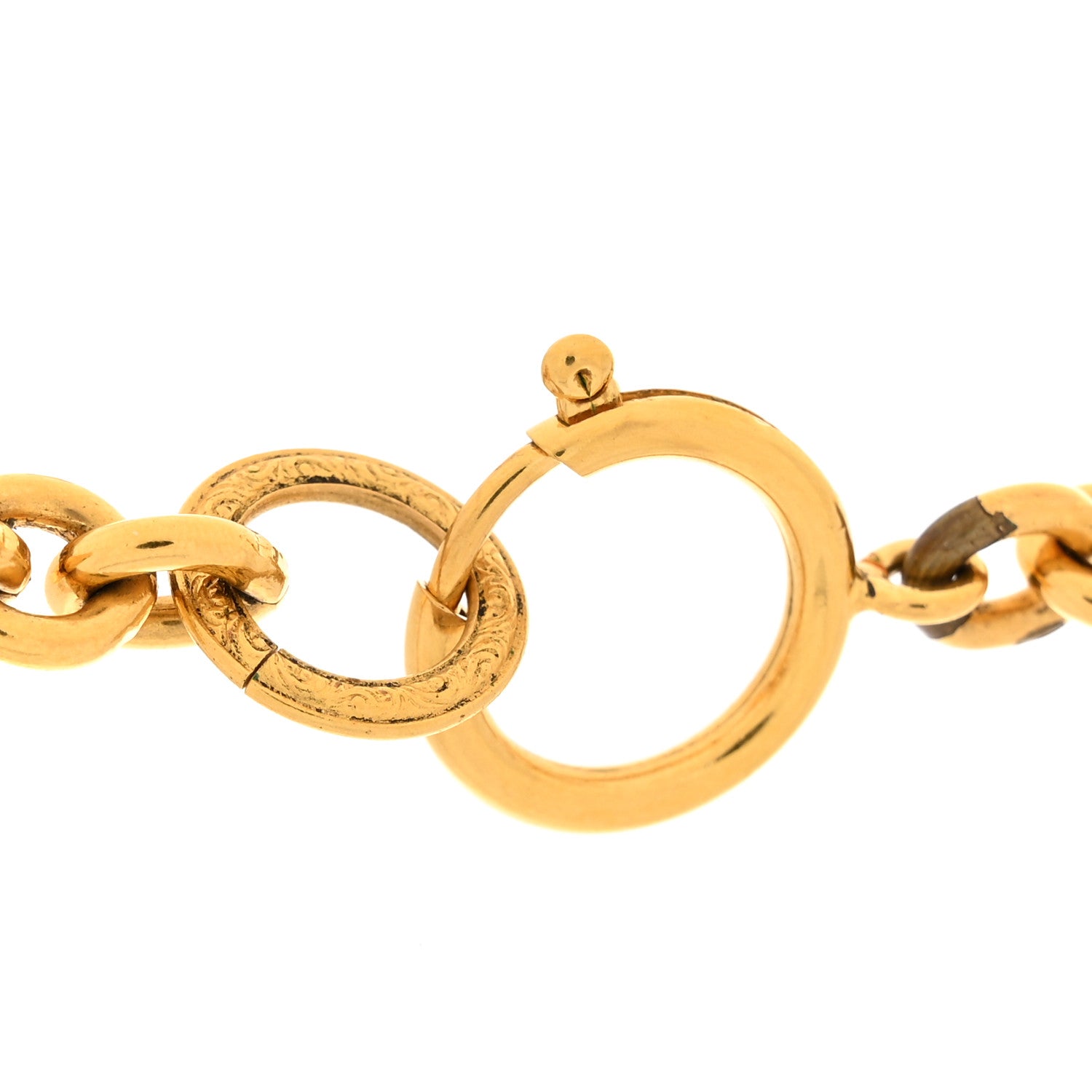 Chanel Metal CC Chain Pendant Necklace Gold 4 of 6