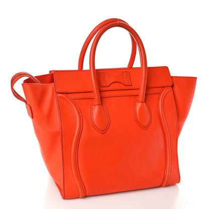 Celine Smooth Calfskin Mini Luggage Orange 3 of 14