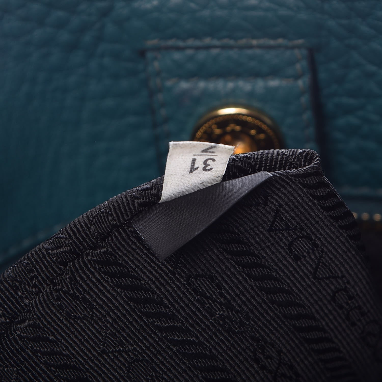 Prada Vitello Daino Shoulder Bag Pavone 9 of 12