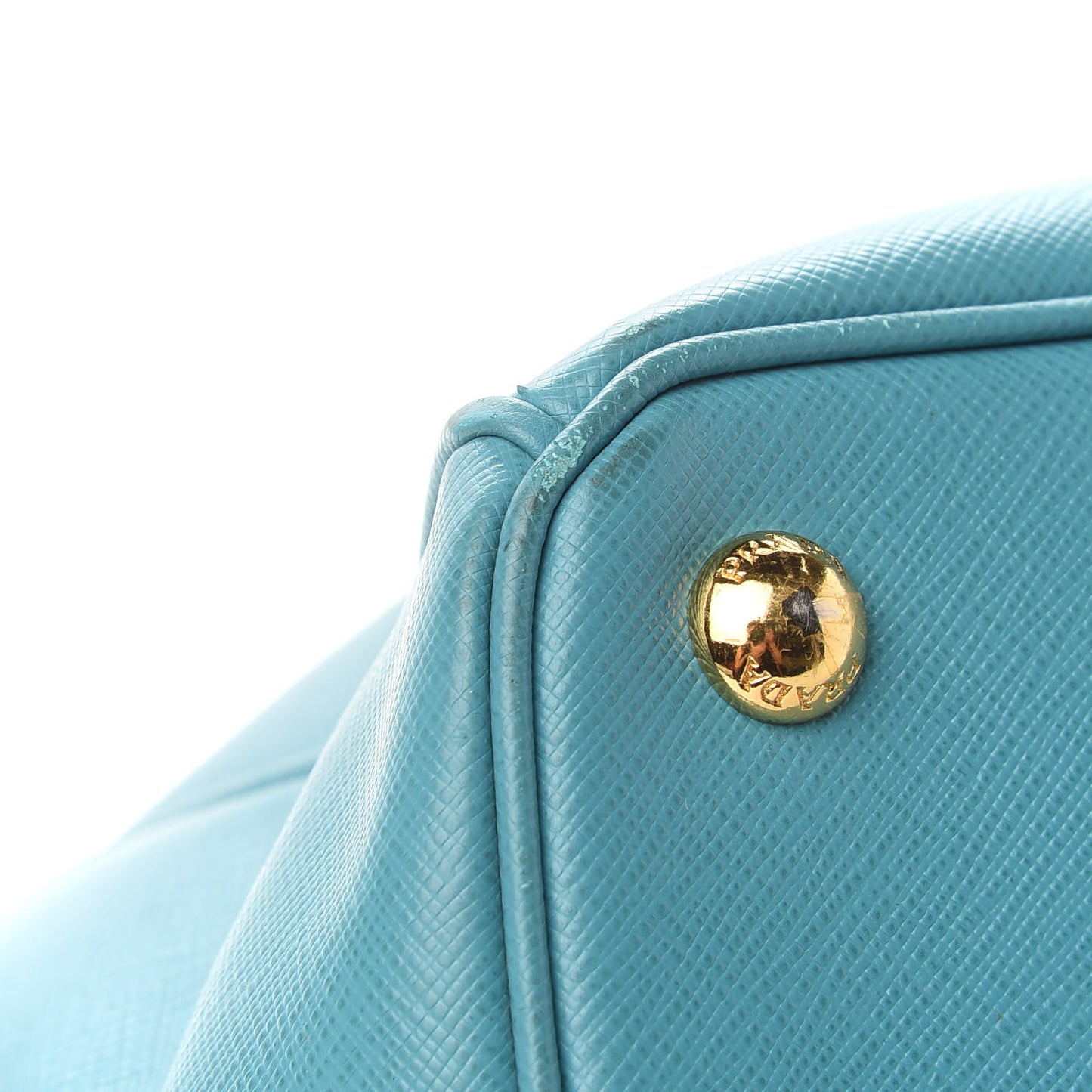 Saffiano Medium Galleria Double Zip Tote Turchese