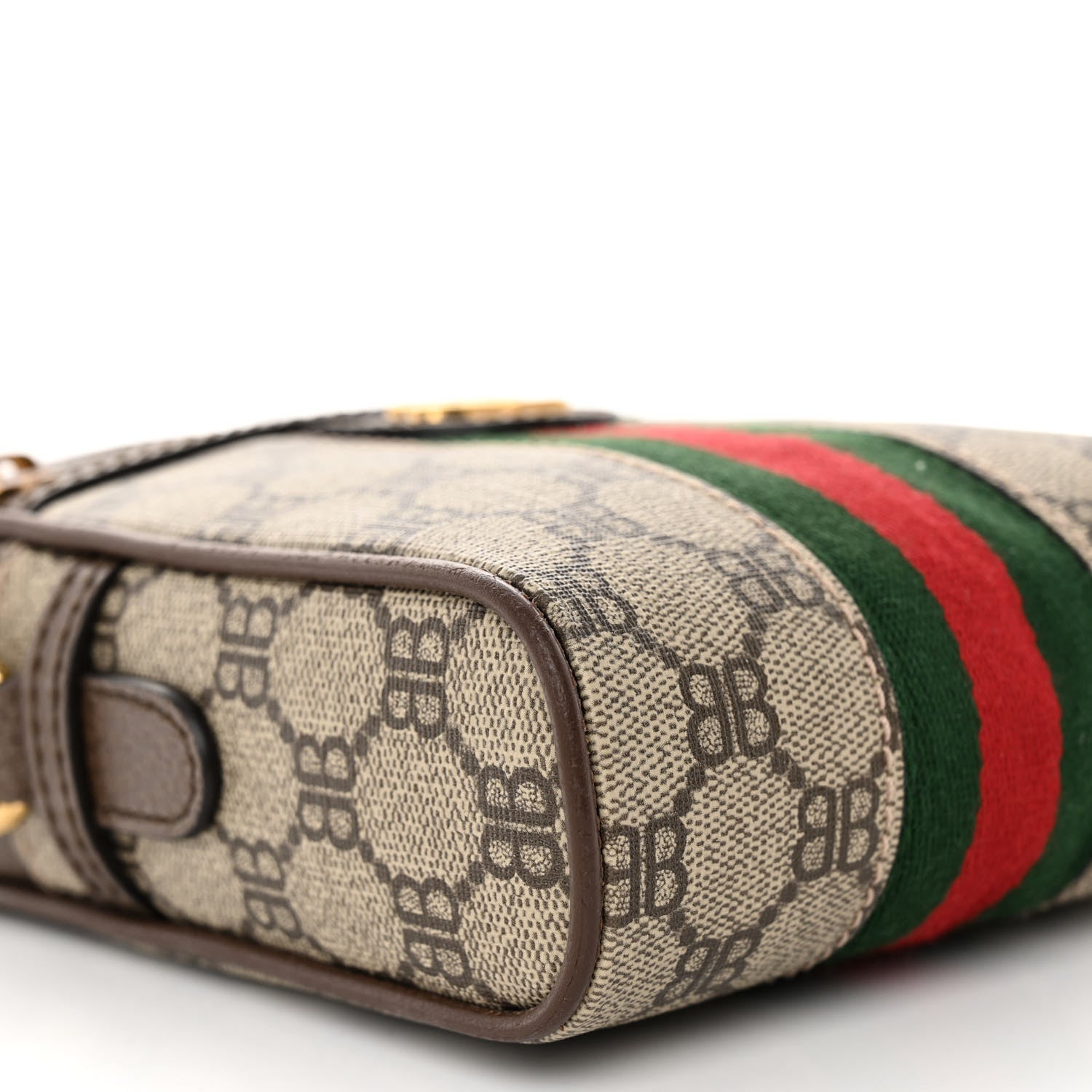 Gucci X BALENCIAGA BB Supreme Monogram Web Mini Ophidia Messenger Beige New Acero 9 of 10