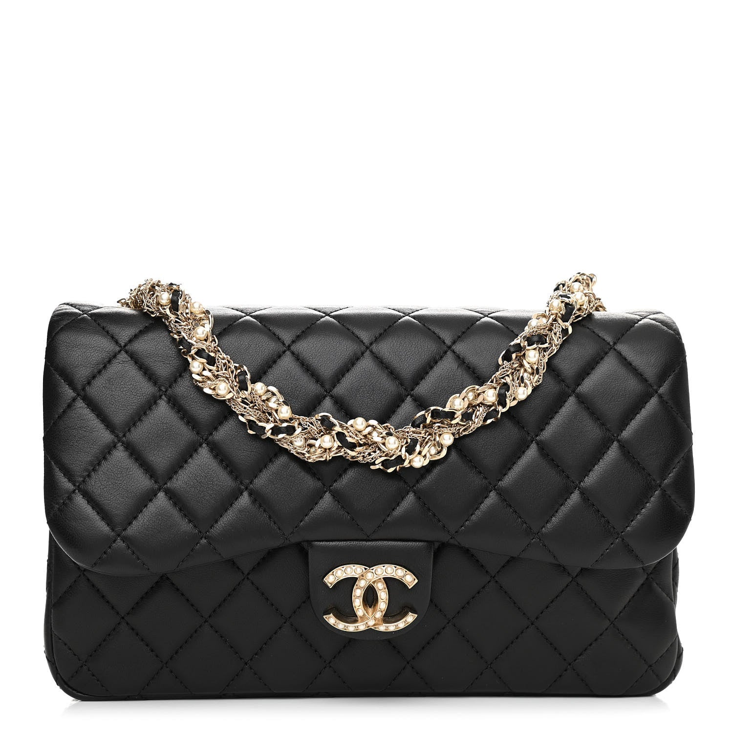 Chanel Lambskin Medium Westminster Pearl Flap Black 1 of 11