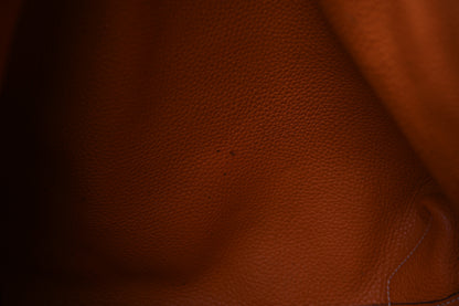 Hermes Taurillon Clemence Double Sens 36 Reversible Tote Etoupe Orange 15 of 21