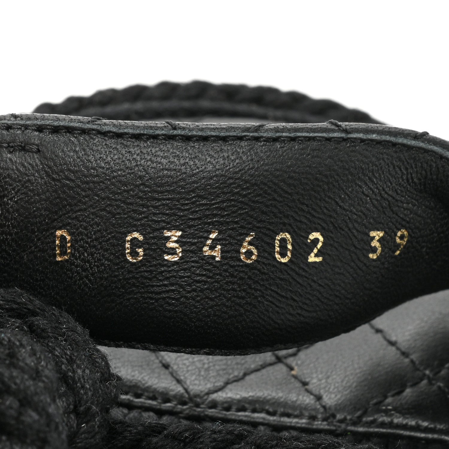 Chanel Cord Lambskin Quilted Logo Sandals 39 Black 8 of 11