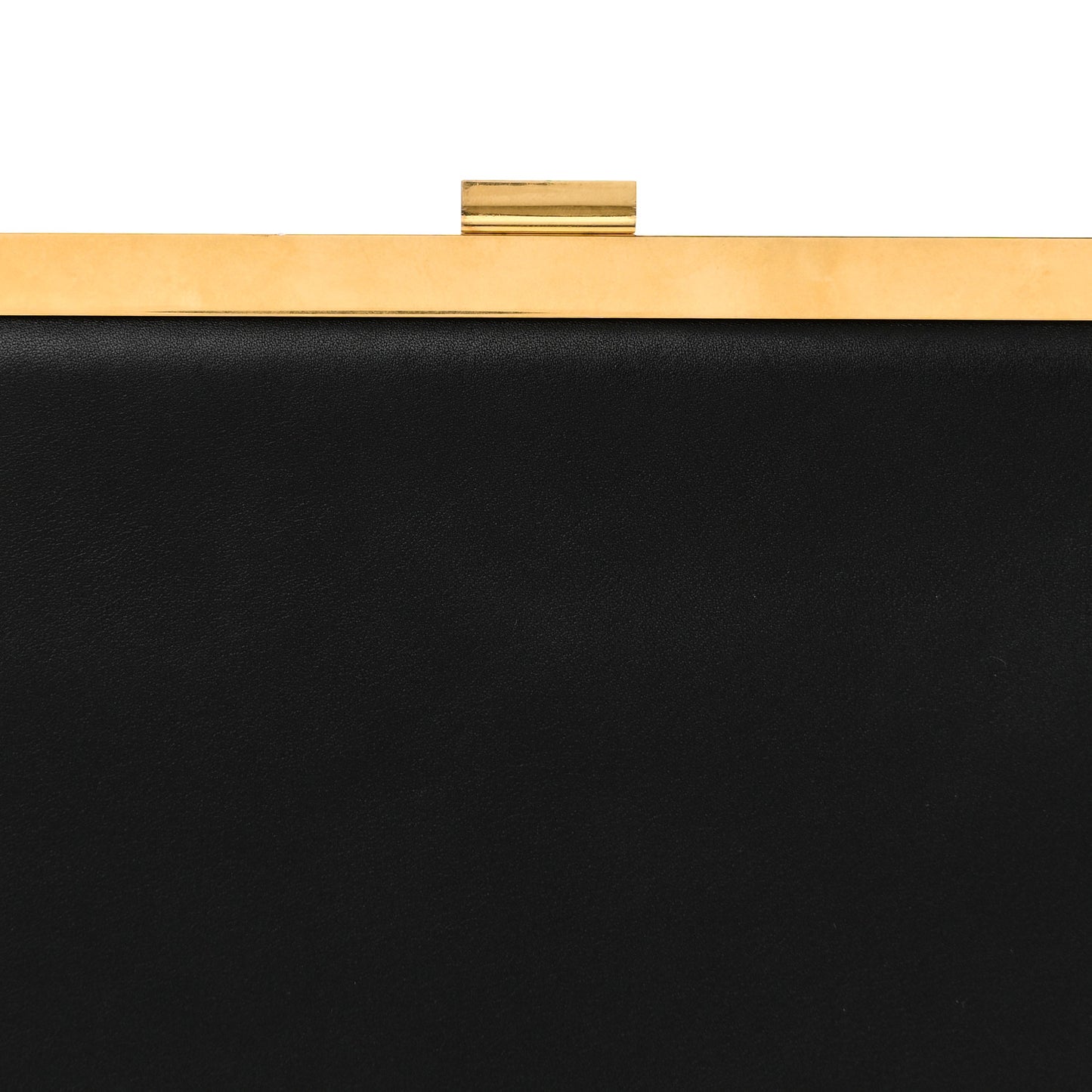 Smooth Calfskin Medium Clasp Shoulder Bag Black