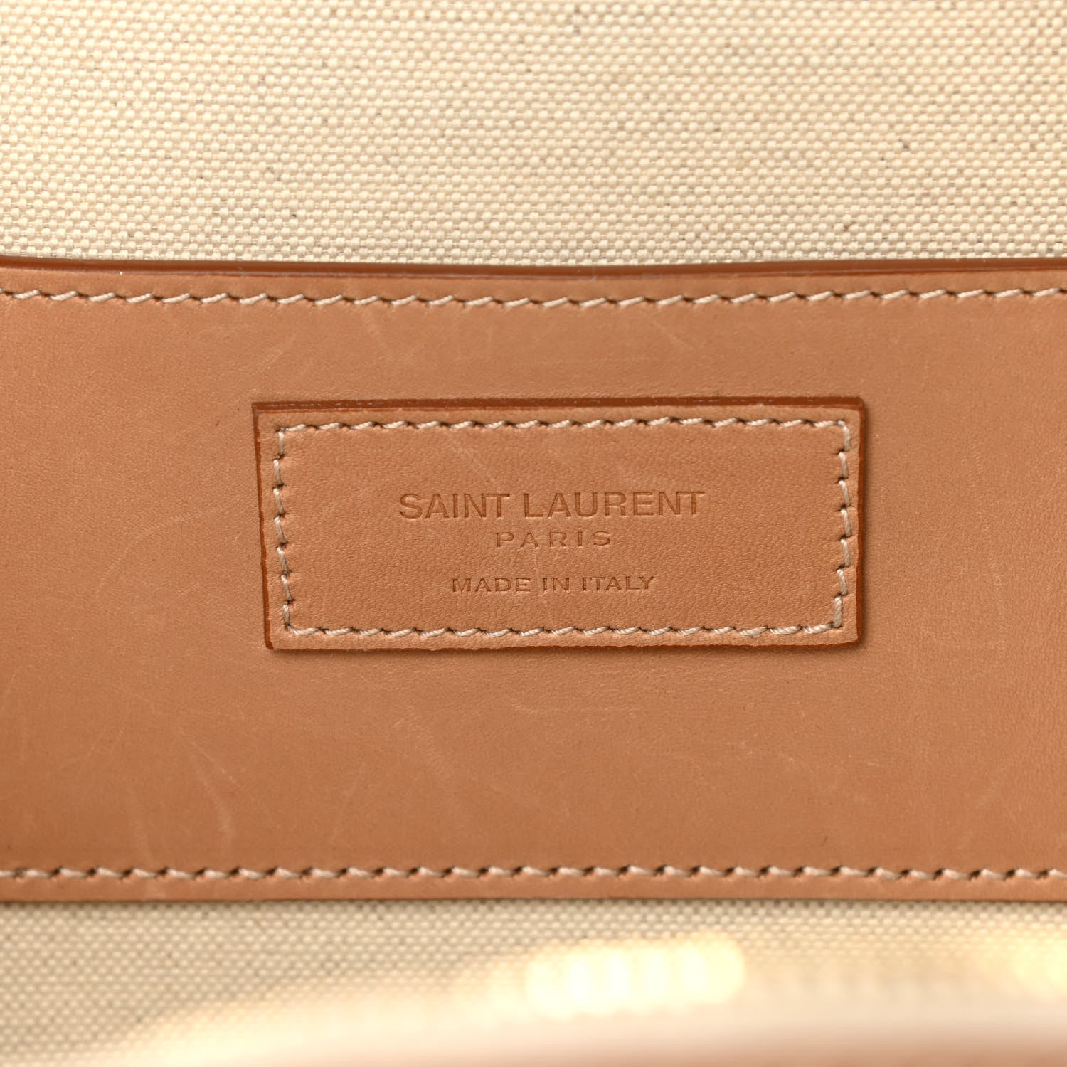 Saint Laurent Raffia Calfskin Small Mica Bag Natural Brown Gold 6 of 15