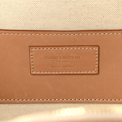 Saint Laurent Raffia Calfskin Small Mica Bag Natural Brown Gold 6 of 15