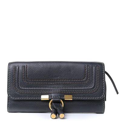 Chloe Calfskin Marcie Continental Flap Wallet Black 1 of 4