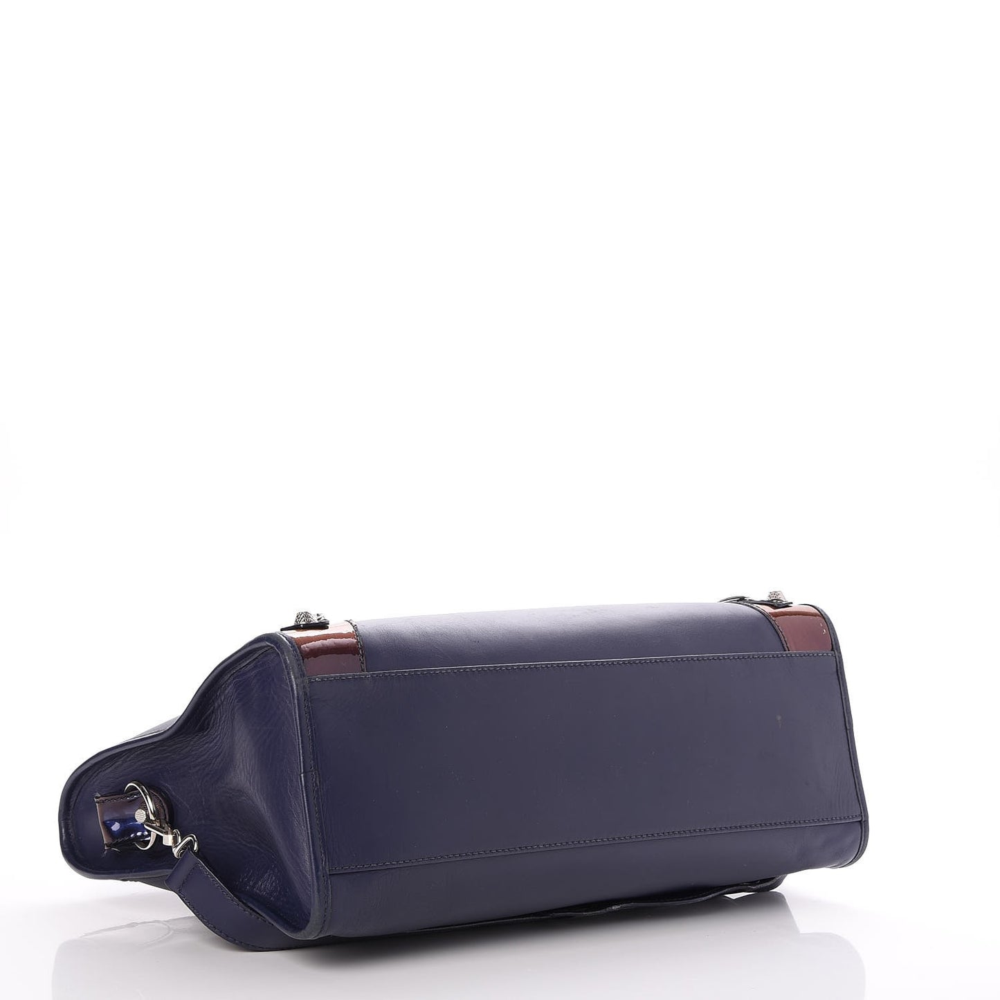 Smooth Calfskin Metallic Patent Giant 12 Silver Hardware City Ultraviolet
