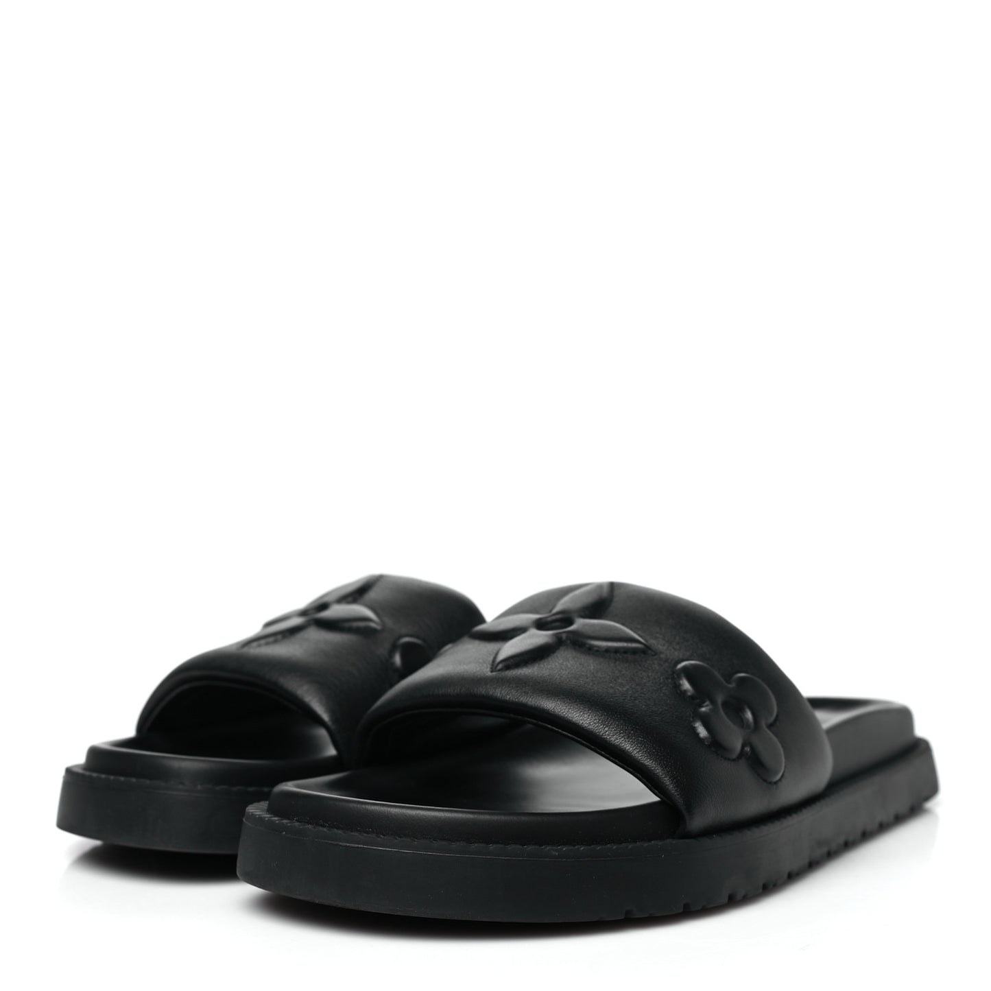 Calfskin LV Shore Flat Comfort Mule 39 Black