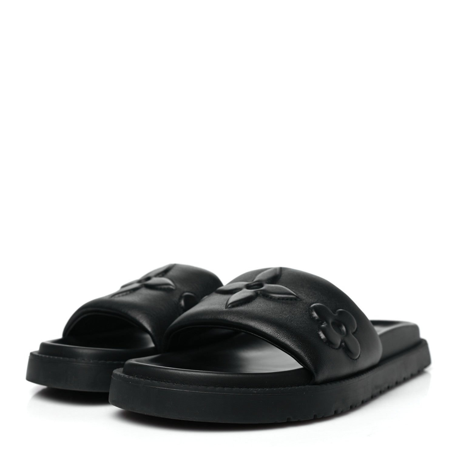 Louis Vuitton Calfskin LV Shore Flat Comfort Mule 39 Black 4 of 10