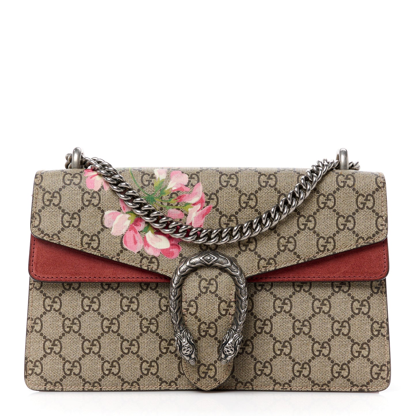 GG Supreme Monogram Blooms Small Dionysus Shoulder Bag Beige Multicolor Dry Rose