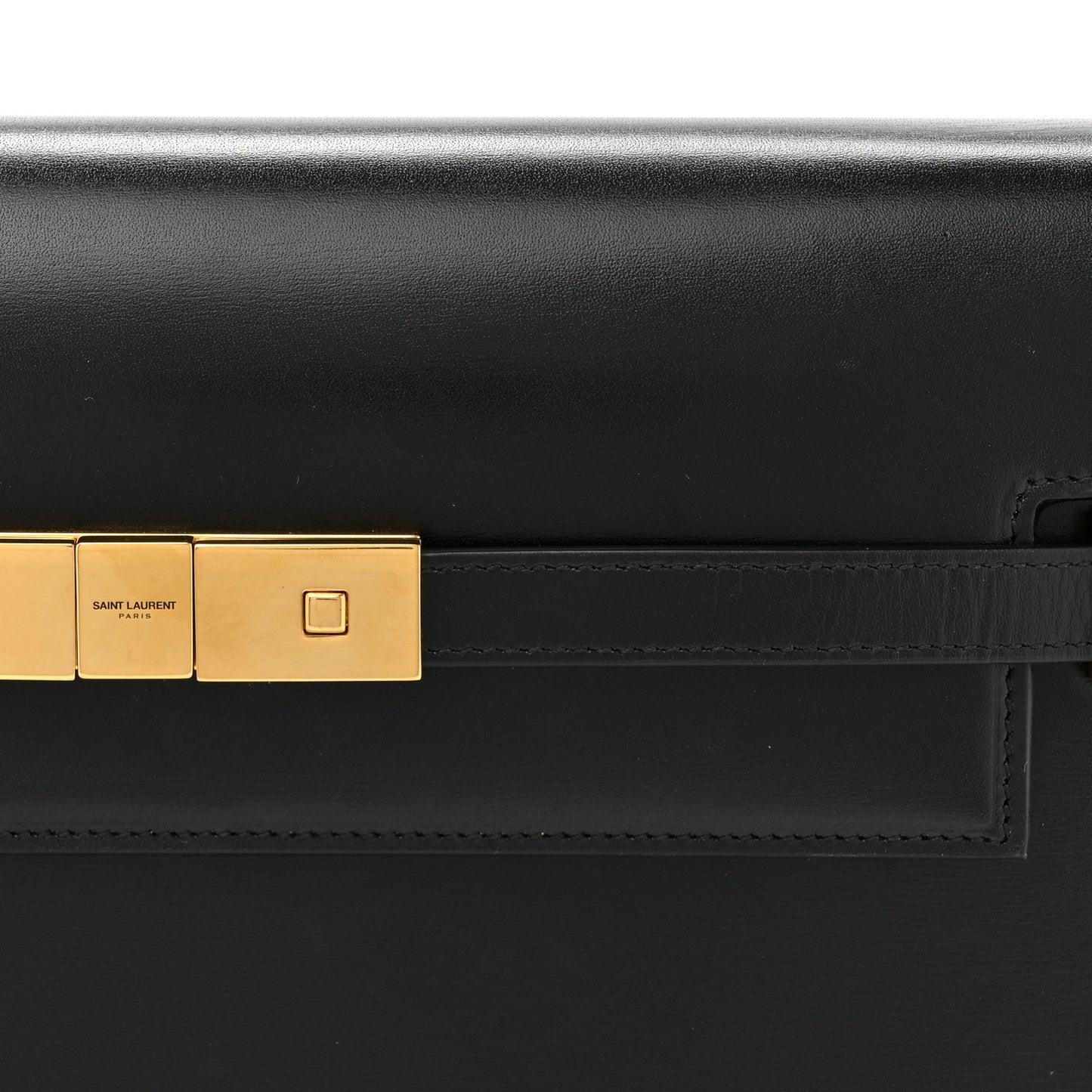 Smooth Calfskin Manhattan Shoulder Bag Black