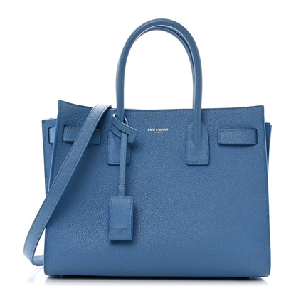 Saint Laurent Grained Calfskin Baby Sac De Jour Blue Clair 1 of 13