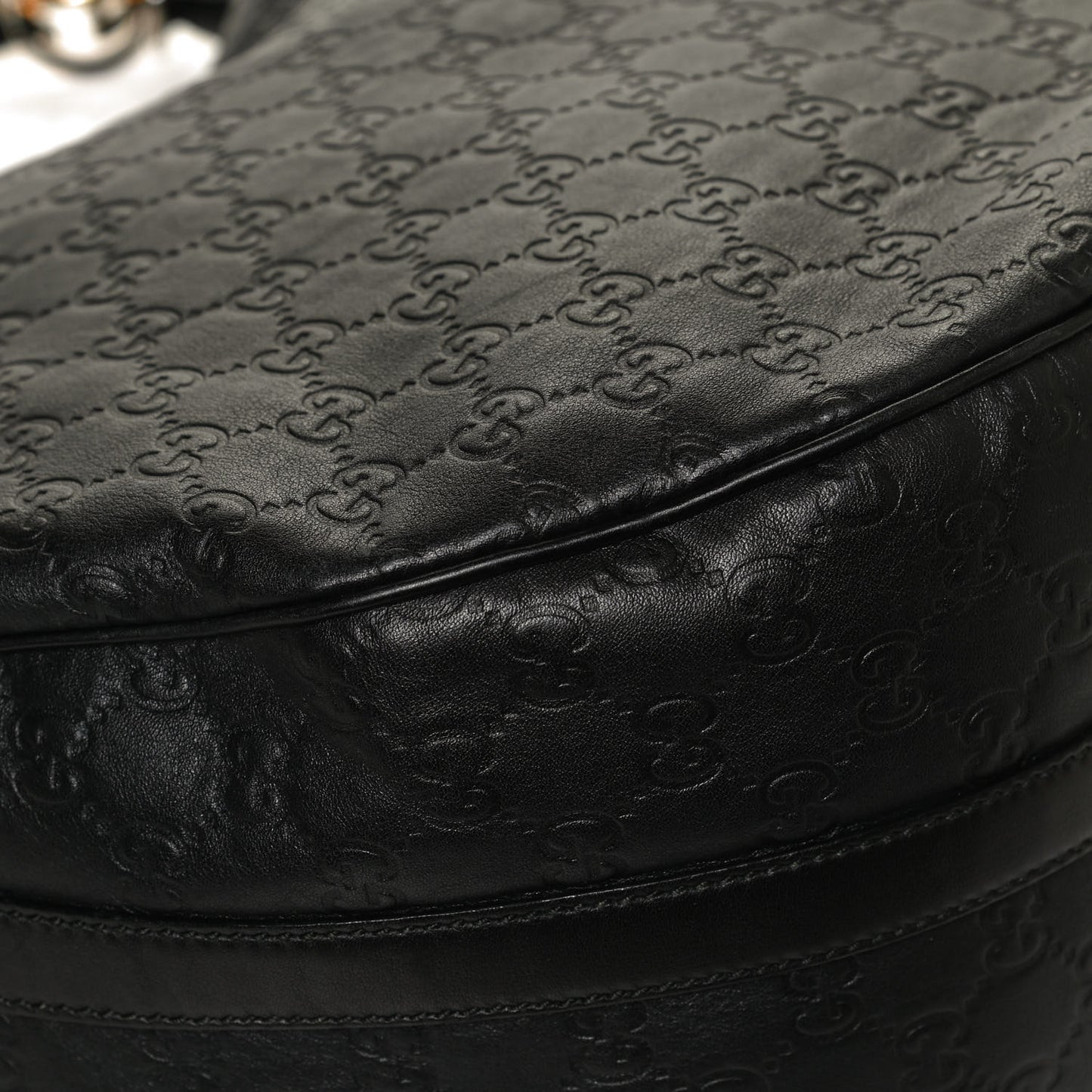 Guccissima Large GG Twins Hobo Black