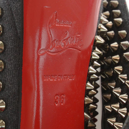 Christian Louboutin Fabric Lady Peep Spikes 150 Pumps 36 6 of 6