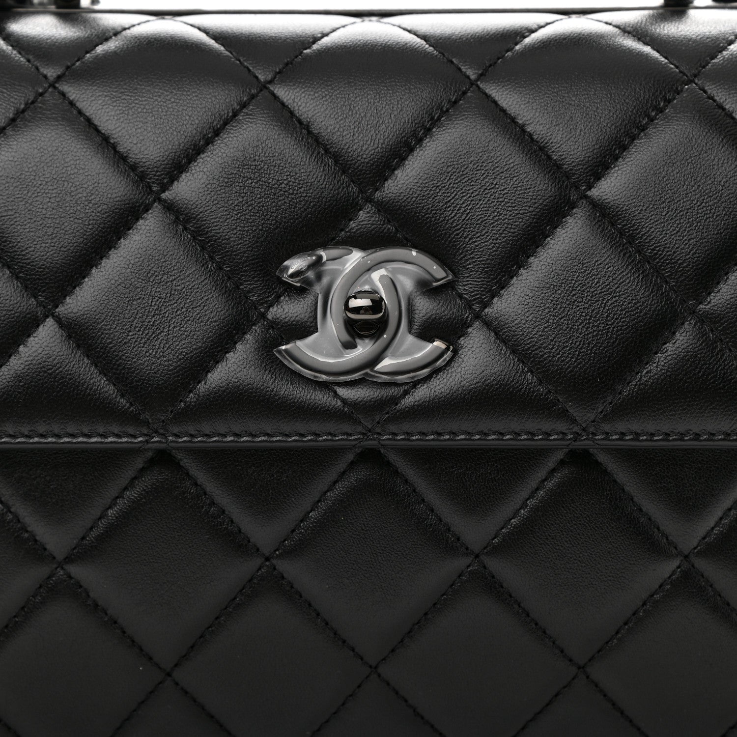 Chanel Lambskin Quilted Small Trendy CC Dual Handle Flap Bag So Black 8 of 11