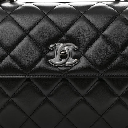 Chanel Lambskin Quilted Small Trendy CC Dual Handle Flap Bag So Black 8 of 11