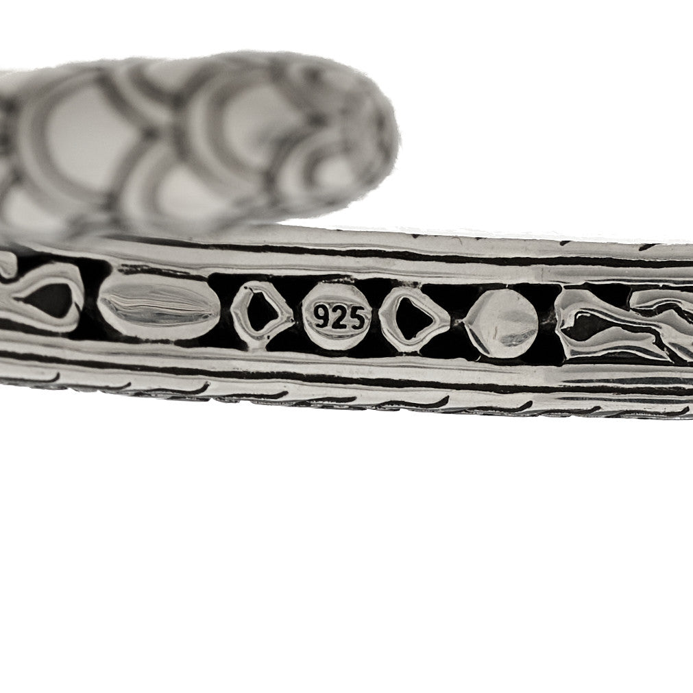 Sterling Silver 6mm Slim Naga Cuff Bracelet