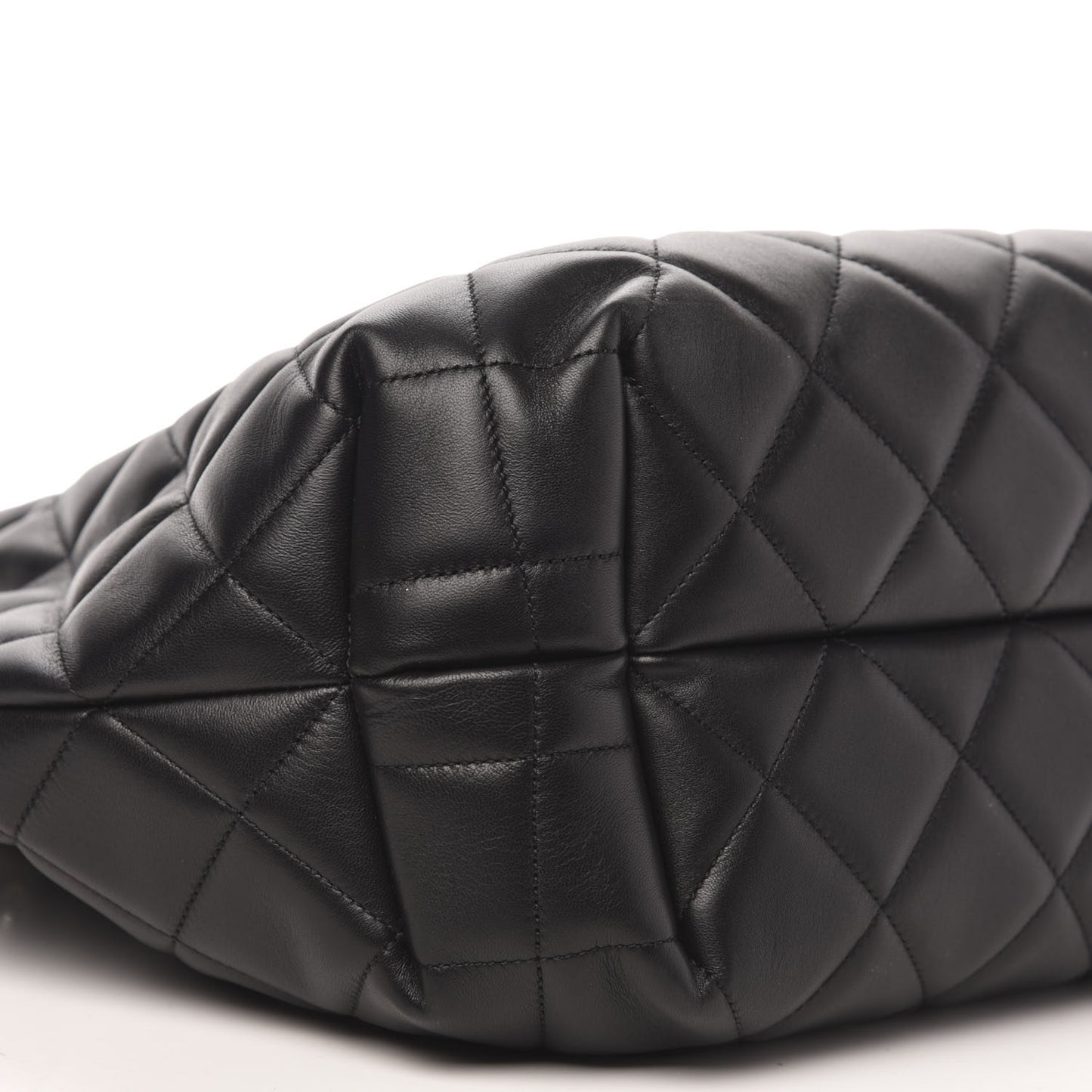 Lambskin Quilted CC Dweller Drawstring Tote Black