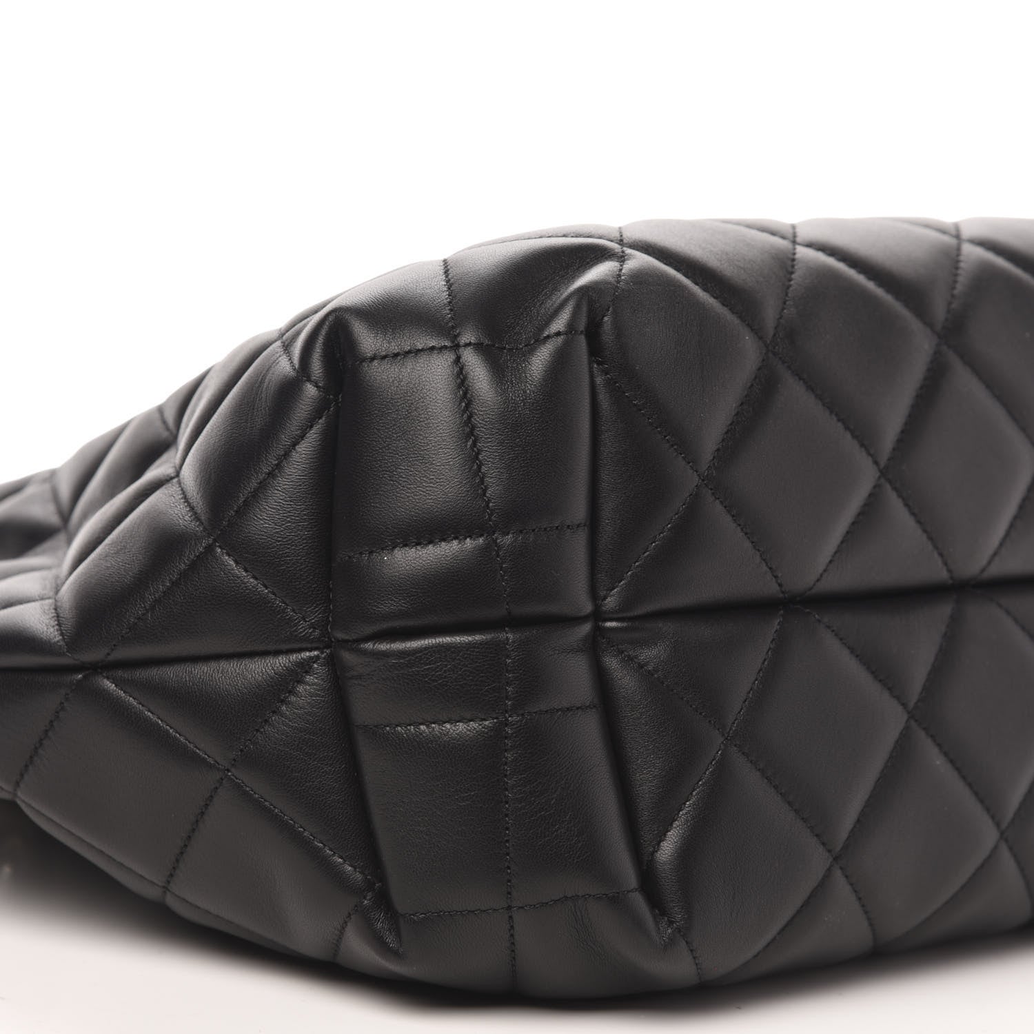 Chanel Lambskin Quilted CC Dweller Drawstring Tote Black 8 of 9