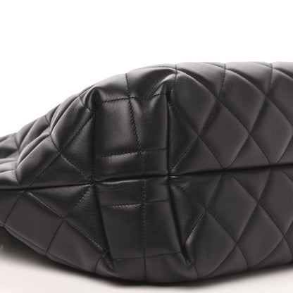 Chanel Lambskin Quilted CC Dweller Drawstring Tote Black 8 of 9