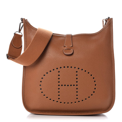 Hermes Taurillon Clemence Evelyne III GM Gold 1 of 8