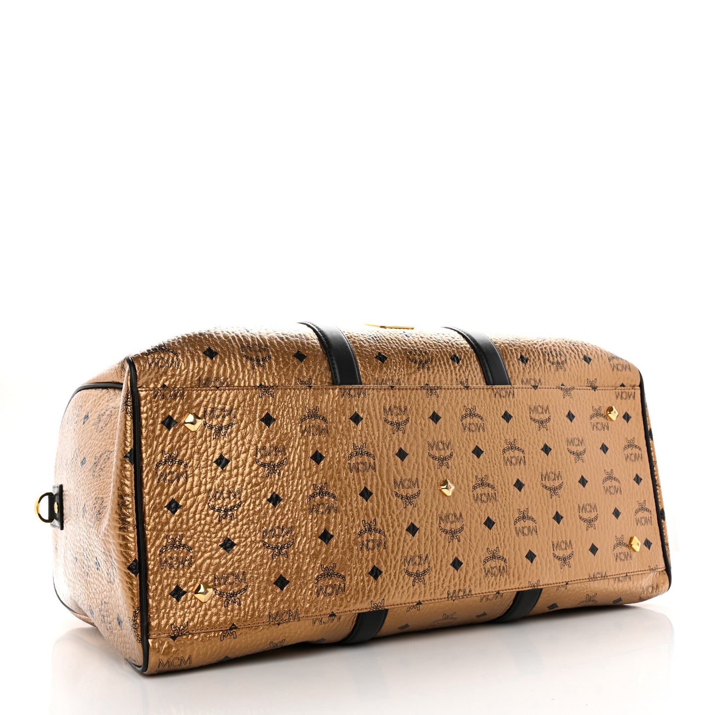 Metallic Visetos Traveler Weekender Duffle Bag Gold