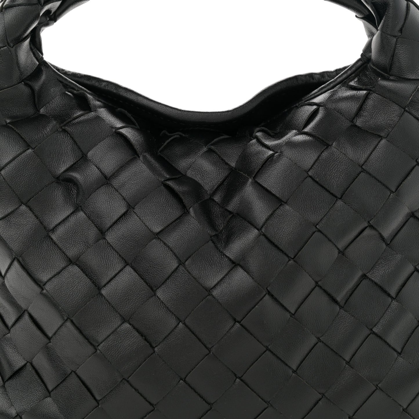 Calfskin Intrecciato Mini Hop Black