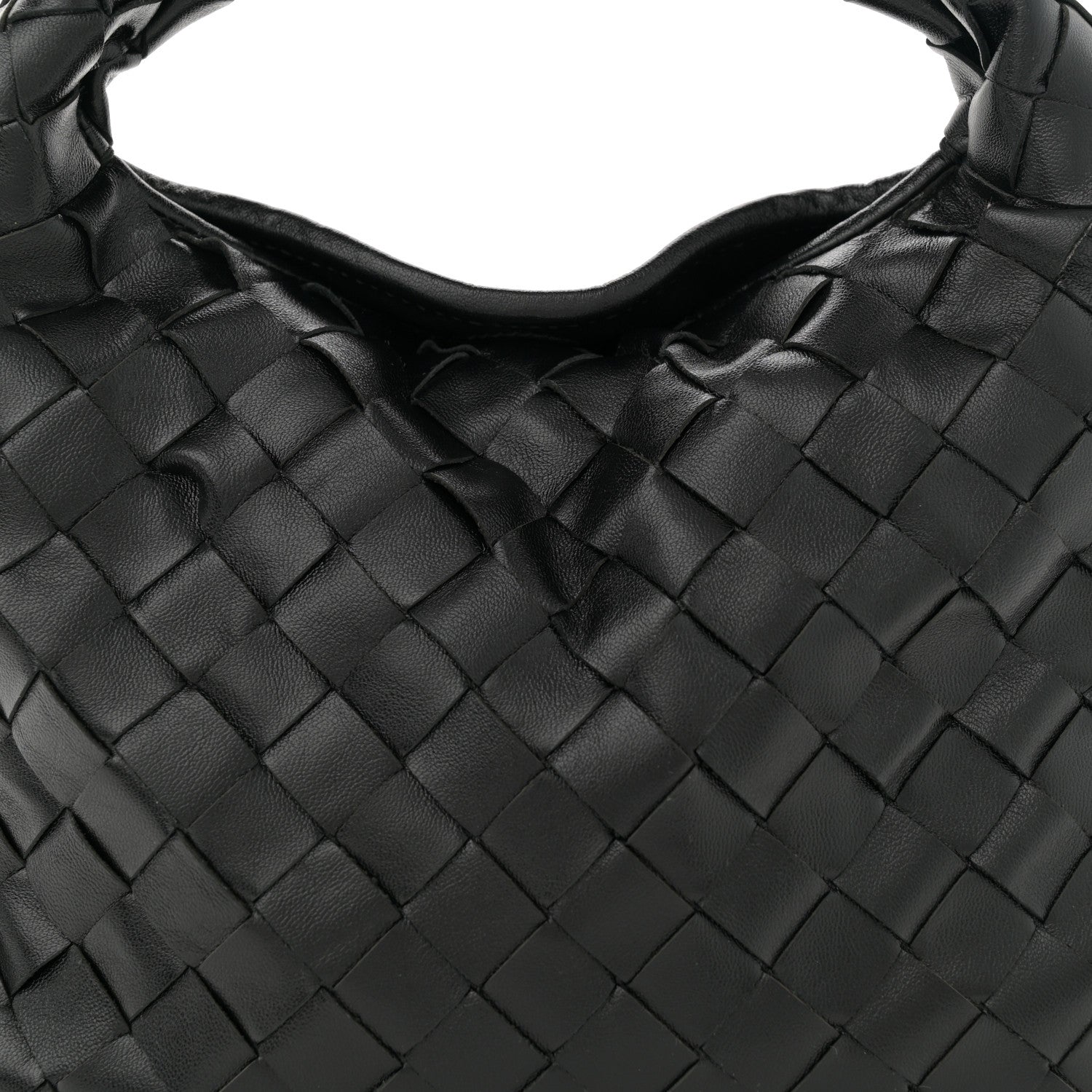 Bottega Veneta Calfskin Intrecciato Mini Hop Black 8 of 10