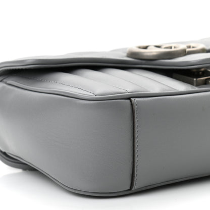 Gucci Calfskin Matelasse Aria Mini GG Marmont Shoulder Bag Deep Grey 8 of 11