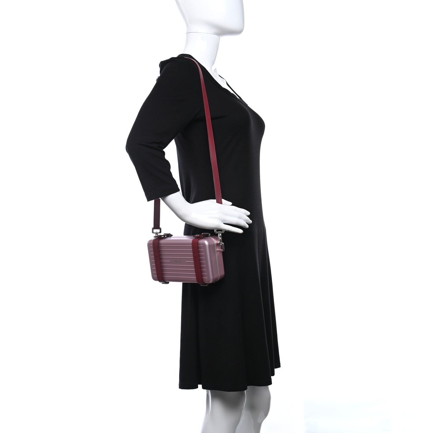 Christian Dior X RIMOWA Aluminum Personal Clutch On Strap Rose 2 of 17