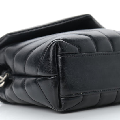 Saint Laurent Calfskin Y Quilted Monogram Toy Loulou Crossbody Bag Black 9 of 15