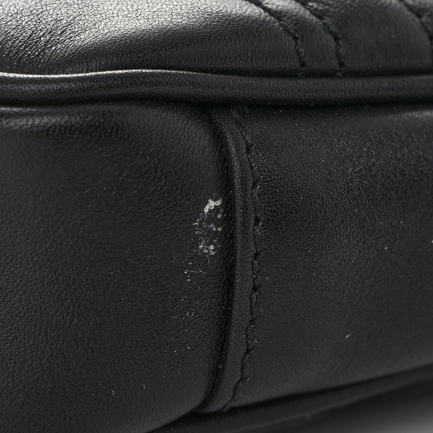 Calfskin Matelasse Pearly GG Marmont Chain Belt Bag Black