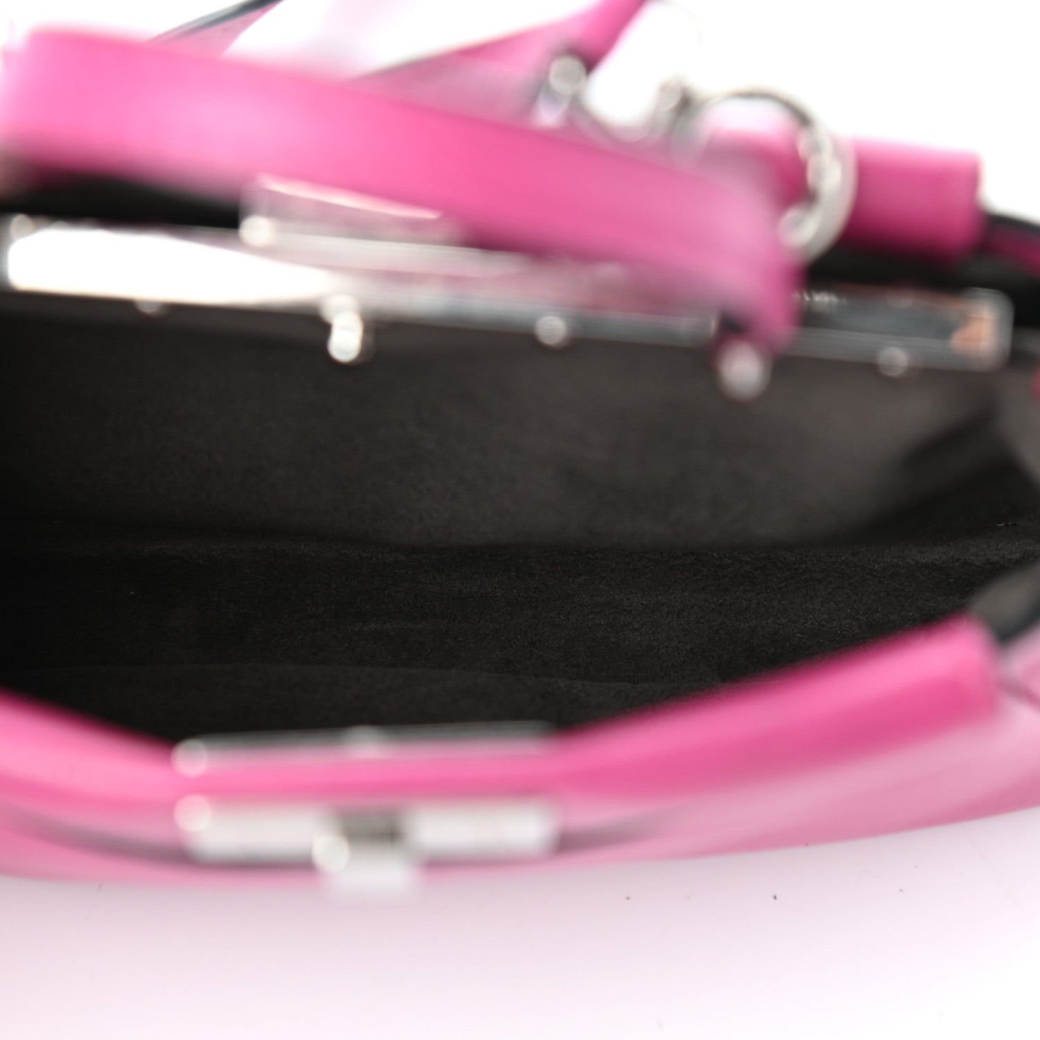 Fendi Nappa Micro Peekaboo Iconic Satchel Magenta 5 of 10
