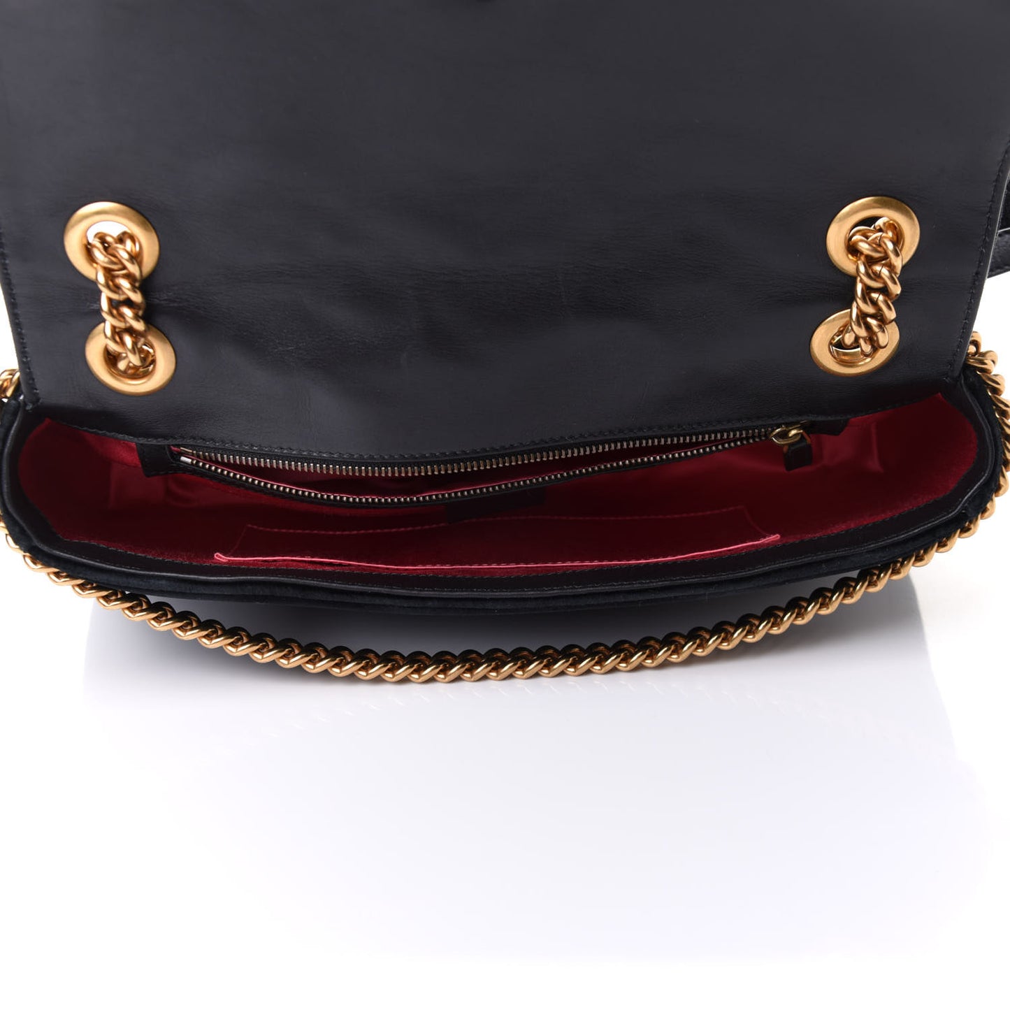 Velvet Matelasse Medium GG Marmont Shoulder Bag Black