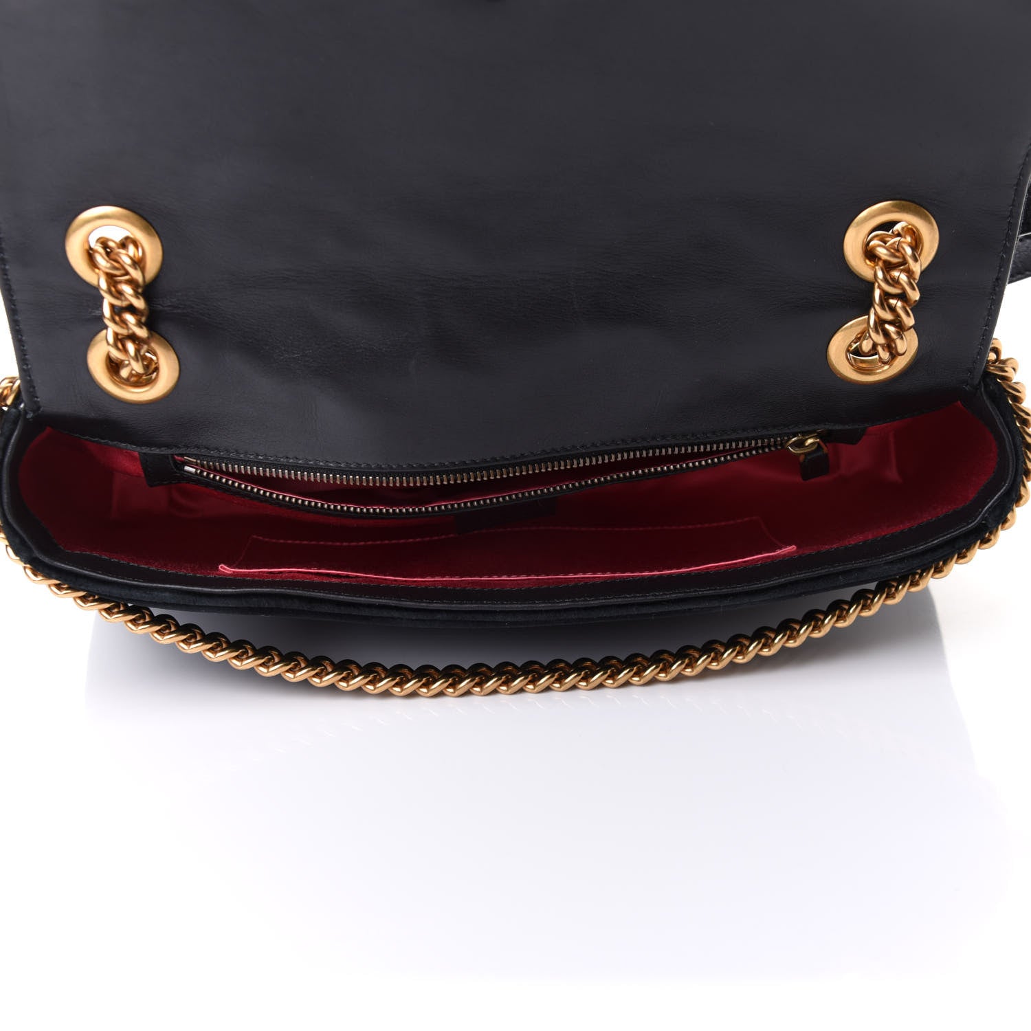 Gucci Velvet Matelasse Medium GG Marmont Shoulder Bag Black 5 of 12