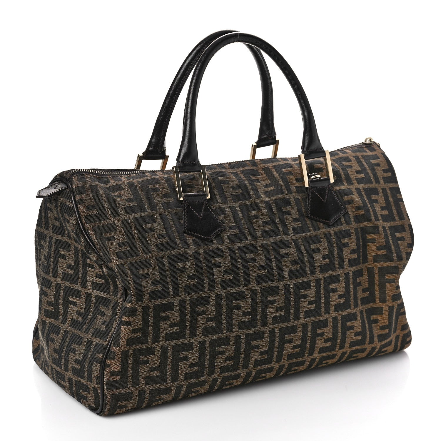 Fendi Zucca Cuoio Lucido Chef Boston Tobacco Moro 3 of 10