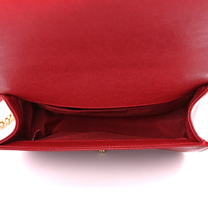Chanel Caviar Quilted Medium Boy Flap Dark Red 5 of 11