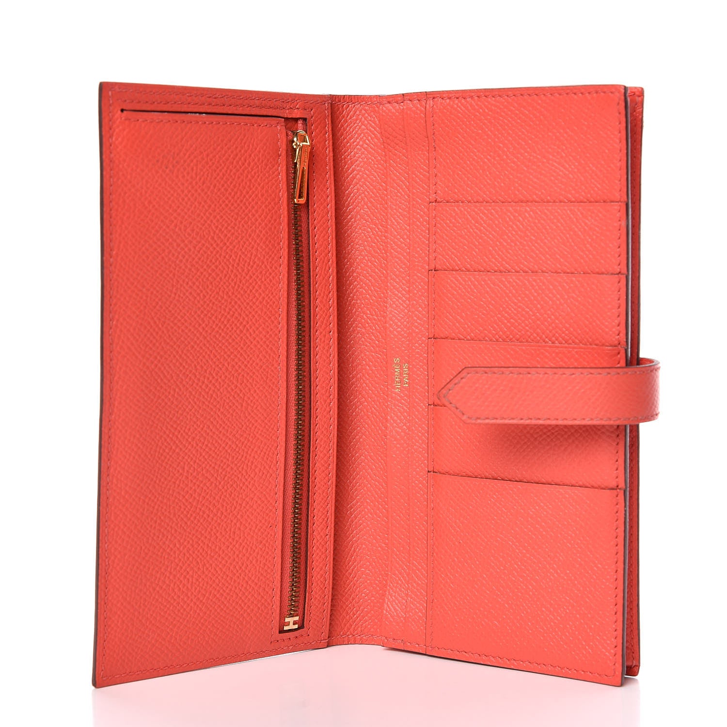 Hermes Epsom Bearn Gusset Wallet Rose Jaipur 5 of 10